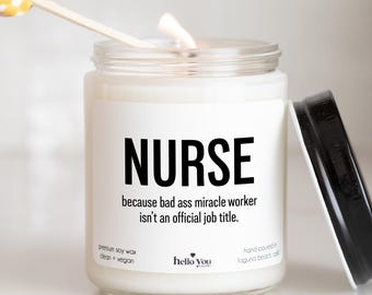 Nurse Gifts for Nurse Custom Candle Funny Candles for Nurse Graduation Gifts for Nurse Personalized Gifts for Nurse