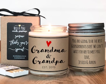 Grandma and Grandpa Candle Gift - New Grandparents Gift | New Grandma Gift | New Grandpa Gift | Grandparent Gift | Only the Best Candle