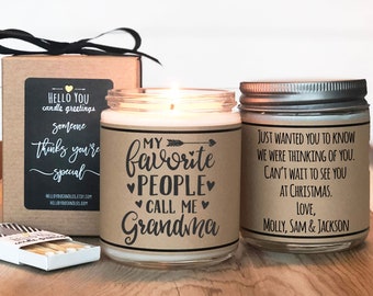 My Favorite People Call me Grandma Candle Gift | Grandma Gift | Grandmother Gift | Mother's Day Gift for Grandma | Gift for Grandma