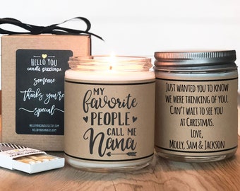 My Favorite People Call me Nana Candle Gift | Nana Gift | Grandmother Gift | Mother's Day Gift for Nana | Gift for Nana | New Nana Gift