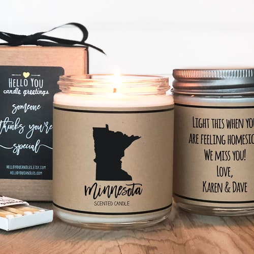 Minnesota Scented Candle Homesick Gift Feeling Homesick Etsy