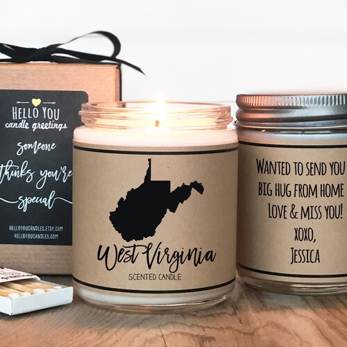 West Virginia Scented Candle Homesick Gift Miss Home Gift Etsy