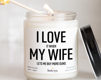 Valentine's Day Gifts for Wife Valentines Day Candles Anniversary Gifts Wife Gifts Husband Gifts Gun Gifts Funny Candles