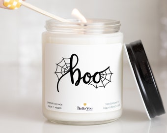 Boo Halloween Candle | Halloween Gift | Halloween Greeting | Fall Candle | Halloween Candle Gift | Cute Halloween Candle