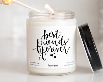 Best Friend Gifts Personalized Friendship Gifts Best Friends Forever Candle Best Friend Birthday Gifts Personalized Candles for Best Friend