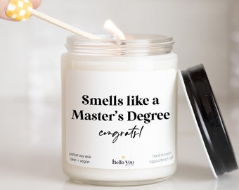 Master's Degree Graduation Gift Candle | Personalized Graduation Gift | Send a Graduation Gift | Master's Degree Gift Candle