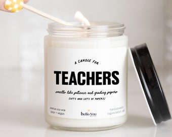 Teacher Gifts, A Candle for Teachers | Personalized Gift for Teacher | Thank You Gift for Teacher | Teacher Appreciation Gift