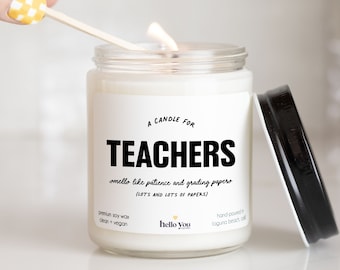 Teacher Gifts, A Candle for Teachers | Personalized Gift for Teacher | Thank You Gift for Teacher | Teacher Appreciation Gift