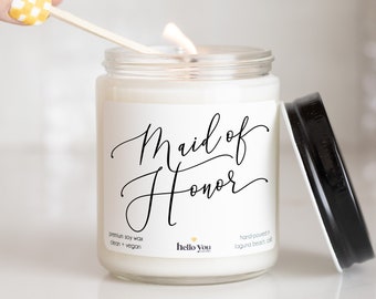 Personalized Maid of Honor Gifts Candle Personalized Gifts for Maid of Honor Bridal Party Gifts Maid of Honor Candles, Bridesmaid Gifts