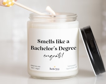 Bachelor's Degree Graduation Gift Candle | Personalized Graduation Gift | Send a Graduation Gift | Bachelor's Degree Gift Candle