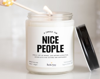 Thank You Gift, A Candle for Nice People Gifts | Friendship Gifts | thank you candle, neighbor gifts, teacher gifts, aide gifts