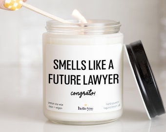 Law School Acceptance Gifts, New Lawyer Gifts, Personalized Lawyer Gifts, Future Lawyer Gift Candle, Best Friend Gifts, Funny Candles