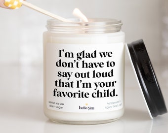 Mother's Day Gifts, Father's Day Gift, Gifts for Mom, Gifts for Dad, Funny Candles, Gifts for Parents, Personalized Candles for Mom
