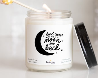 I Love You Gift, Anniversay Gifts, I Love You to the Moon and Back Candle, Thinking of you Gift, Boyfriend Gift, Valentine's Day Gifts
