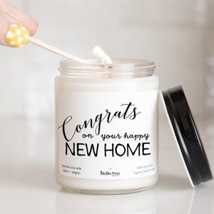 Congrats on your Happy New Home Candle Gift Housewarming image 1