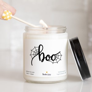 Boo Halloween Candle: Soy Wax, Spooky Gift