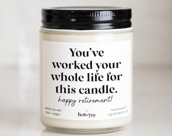 Retirement Gifts for Her Candle Funny Retirement Gifts for Retirement Happy Retirement Gifts for Women Retirement Card