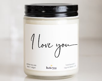 Valentine's Day Gifts for Valentines Day I love you candle Anniversary gifts | Boyfriend Gifts | Husband Gifts | Valentine's Day Candles