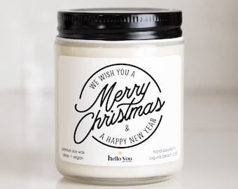 Personalized Christmas Gifts Candles, Secret Santa Gifts, White Elephant Gifts, Christmas Decor Personalized Gifts, Neighbor Christmas Gifts