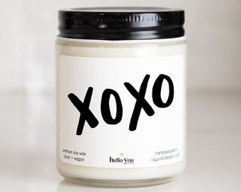 Valentine's Day Gifts for Best Friend XOXO Candle Girlfriend Gifts for Boyfriend Gifts for Husband Gifts for Wife Valentine's Day Candle
