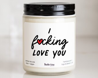 Valentine's Day Gifts for Best Friend I Fucking Love You Candle for Valentine for Wife Boyfriend Gifts for Husband Gifts Valentine for her