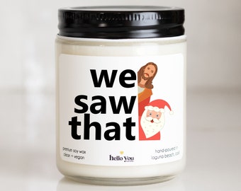 Christmas Candles, Secret Santa Gifts, White Elephant Gifts, Funny Christmas gifts Santa candle, Jesus Candle, Funny Candles