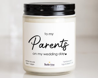 Personalized Gifts for Parents of the Bride Candles Gifts for Parents of the Groom Candles for Day of Wedding Gifts Personalized Candles