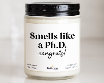 PhD Graduation Gift Candle | Personalized Graduation Gift | Send a Graduation Gift | PhD Gift Candle | Gift for PhD | Send a PhD Gift