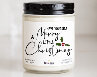 Christmas Candles, Have yourself a Merry little Christmas Secret Santa Gifts, White Elephant Gifts, Funny Christmas gifts Santa candle,
