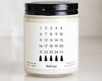 Advent Calendar Candle | Advent Calendar Gift | Personalized Advent Calendar | Holiday Candle | Christmas Gift