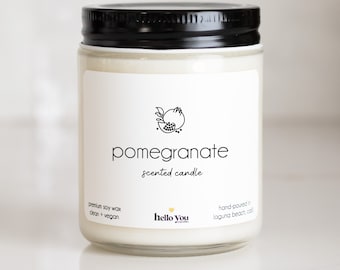 Pomegranate Scented Candle | Pomegranate Candle | Fall Scented Candle | Autumn Scented Candle | Personalized Candle | Candle Gift