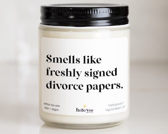 Divorce Gifts, Best Friend Gifts, Friendship Gifts, Gifts for her, Funny Divorce gifts, Gurly Candles, Cool Candles, Personalized Candles