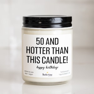 50th Birthday Gift Candle: Funny Soy Wax Candle