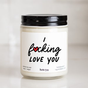 Valentine's Day Gifts for Best Friend I Fucking Love You Candle for Valentine for Wife Boyfriend Gifts for Husband Gifts Valentine for her