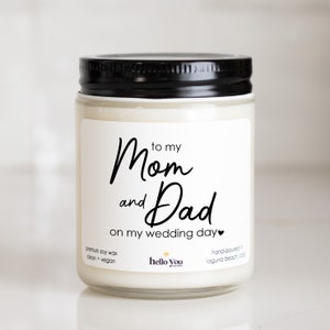 Parents of the Bride Gifts Parents of the Groom Gifts for Day of Wedding Gifts Personalized Candles