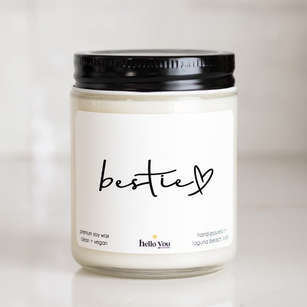 Bestie Candle Gift | Bestie Scented Candle | Best Friend Gift | Best Friend Birthday Gift | Girl Friend Gift