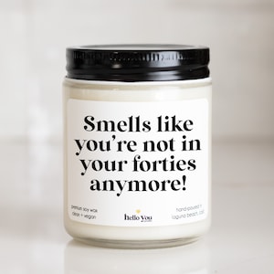 50th Birthday Gift Candle: Funny Soy Wax Candle For Her