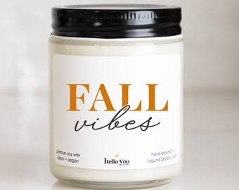 Fall Vibes Candle | Fall Scented Candles | Autumn Candle | Pumpkin Candle | Fall Gift | Fall Decor Candle