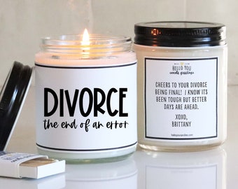 Divorce Gift Candle | Support Gift | Divorce Gift | Inspiration Gift | Break Up Gift | Loss of Job Gift | Condolence Gift | Sympathy Gift