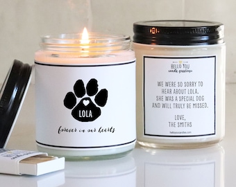 Forever in our Hearts Soy Candle | Loss of Pet Gift | Loss of Dog Gift | Loss of Cat Gift | Pet Memorial Gift | Send a Gift | Pet Passing