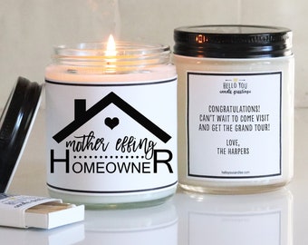 Mother 'Effing Home Owner Candle Gift - Housewarming Gift | Relocation Gift | Moving Gift | New Home Gift | Hostess Gift | Soy Candle