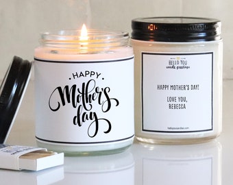 Happy Mother's Day Soy Candle | Gift for mom | Mom gift | Mother's Day Gift | Personalized Mom Gift | Personalized Candle