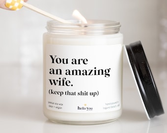 Anniversary gift for wife, You have been an amazing wife personalized candle gifts or her