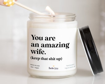 Anniversary gift for wife, You have been an amazing wife personalized candle gifts or her