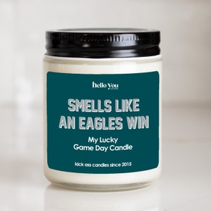 Football gift | Gifts for Him | Smells Like an Eagles Win Candle | Philadelphia Eagles Gift NFL Gift Candle | Game Day Decor Sports Candle