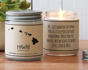 Hawaii Scented Candle - Homesick Gift | Feeling Homesick | State Scented Candle | Moving Gift | College Student Gift | State Candles