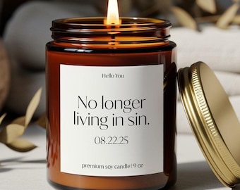 No Longer Living in Sin Funny Wedding Gift:  Funny Anniversary Gift, Personalized Wedding Gift for Husband