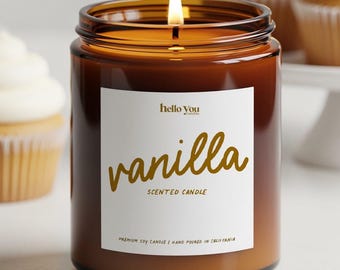 Vanilla Candle Non Toxic Candle Cute Candle Handmade Products