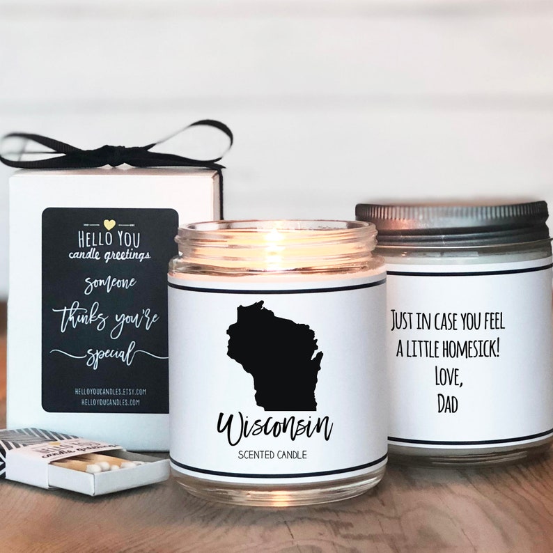 Wisconsin Scented Candle Homesick Gift Feeling Homesick Etsy