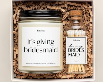 Boxes for Bridesmaids Cards Alternative Bridesmaid Boxes Bridesmaid Candle Wedding Planning Gift for Bridesmaid Proposal